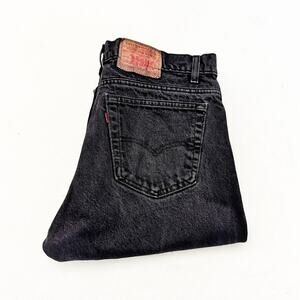 Levi’s 505 Vintage Black Straight Leg Denim Jeans Size 36 x 30 100% Cotton USA